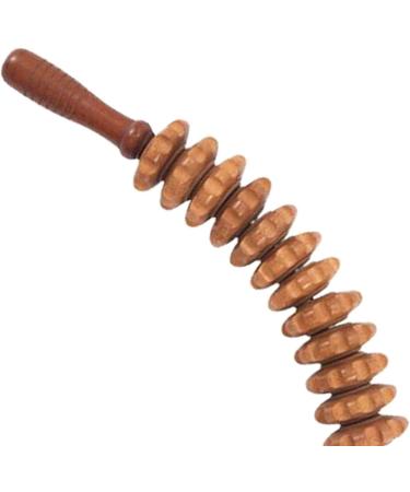 Portable Wooden Massage Roller - 12-Wheel Wood Gifts for Muscle Relief & Thigh/Waist Recovery - Buy Online on GoSupps.com