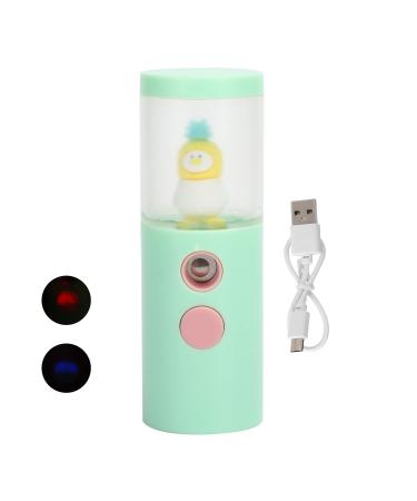 Green and Pink Optional Nano Facial Mister  Cute Moisturizing Hydrating Facial Care Tool for Office Gym Outdoor Sport  Cooling Mist for Man Woman Moisturizing Skin(Green)