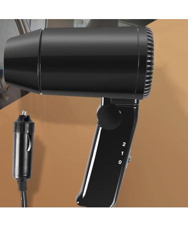 twcrvil 12V Car Hair Dryer Folding Portable Hotel Bedroom Low Noise Vehicle Window Fog Remover Blower Styling Accessories - Buy Online on GoSupps.com