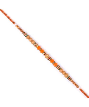 Ghasitaram Gifts Rakhi for Brother Rakhis Online - 6493 Fancy Thread Rakhi Single Rakhi Only