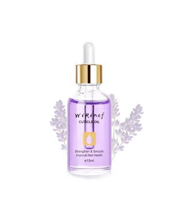 Organic Nail Cuticle Oil 15ml - Vitamin E & B Jojoba Oil Moisturizes & Repairs Dry Rough Cuticles Dropper Design Premium Nail Care Lavender Scent flavor