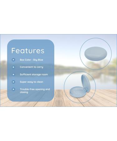 SmileSupplies Slim Aligner Case | Dental Retainer Box in Sky Blue | Orthodontic Carry Case with Cotton Bag - 1 Pack - Buy Online on GoSupps.com