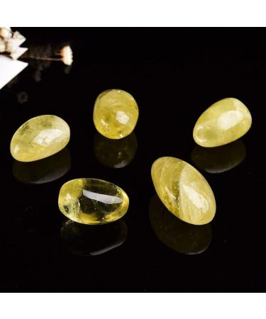 Decorative Crystal 1pc 30g/pc Natural Crystal Stone Citrine Large Grain Polished Stone for Garden Fish Tank Decoration Health Quartz Home Decor Crystal