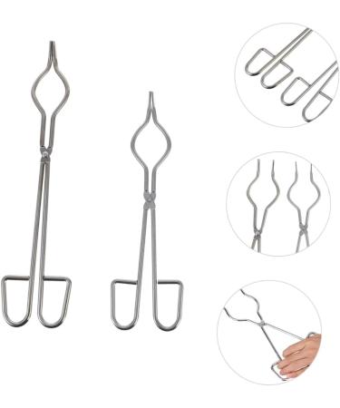 Exceart 2-Pack Beaker Clamp & Ticker Tongs - Stainless Steel Laboratory Brackets for Chemical Deliveries & Cremation - Buy Online on GoSupps.com