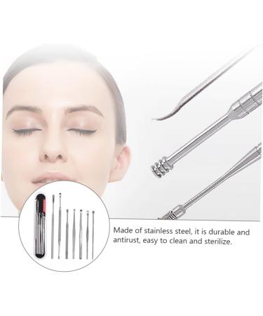 7pcs Stainless Steel Ear Cleaning Tool Set - Ear Pick & Cleaner Set for Nursing - Silver - Buy Online on GoSupps.com