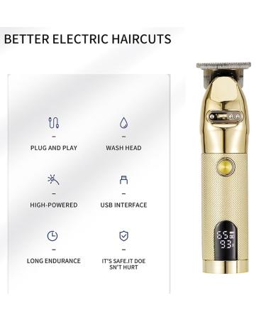 High Power Electric Hair Clippers - Rechargeable Metal Clipper with LCD Display for Ultimate Grooming (Black Edition - Buy Online on GoSupps.com