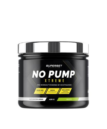Superset Nutrition - No Pump Xtreme (420gr) - Pre-Workout en poudre - Booster puissant pr -entra nement 3 3 g de Cr atine B ta-alanine L-citrulline Caf ine - Fatigue ma tris e - Mojito