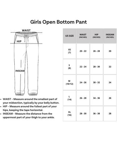 Real Essentials Girls' Fleece Open Bottom Sweatpants 3 Pack (Ages 7-16) - Large Set - Buy Online on GoSupps.com