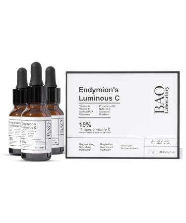ENDYMION S LUMINOUS C Face Serum | Bisabolol Squalane Vitamin C &E | Multi Vitamin Serum for Brightening Regenerating And Refreshing Skin| Face Serum For All Skin Types (45 ML) 1.5 Fl Oz (Pack of 1)