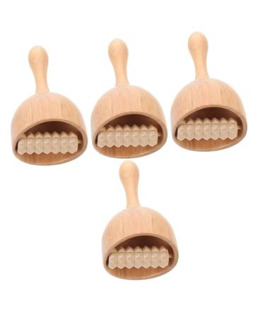 Beavorty 4 piece of massage scratching rod body massage device made of wood tools Swedish cup made of wood massage tab made of woodenoterapia kit fitness The face acupuncture rod Lotusbaum 18.5x9cmx4pcs as shown