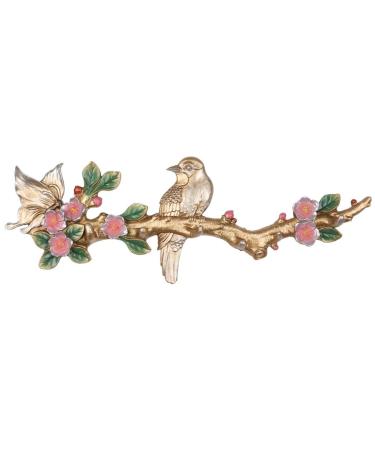 Rack for Wall Wall-Mounted Coat Rack Clothes Bedroom Shoe Cabinet Living Room Hook Creative Bird Wall Hanging Coat Rack (Color : Brass)