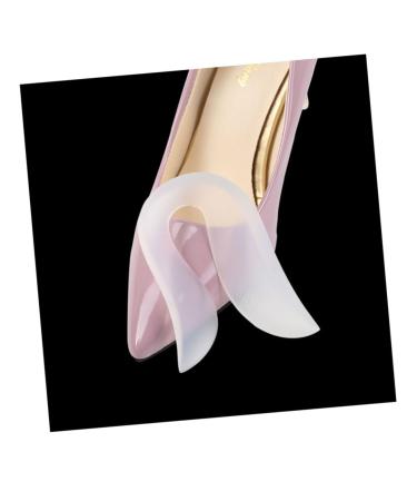 Heel Cushions for Shoes Silicone Insoles Heel Pad Foot Pad White Medium