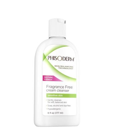 Phisoderm Fragrance Free Cream Cleanser For Sensitive Skin 6 oz (Packs of 8) - Buy Online on GoSupps.com