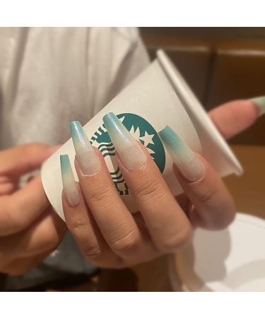 Uposao 24-Piece Coffin Ballerina False Nails - Long Pink French Acrylic Nail Tips for Women & Girls | Easy Press-On Artificial Nails - Buy Online on GoSupps.com