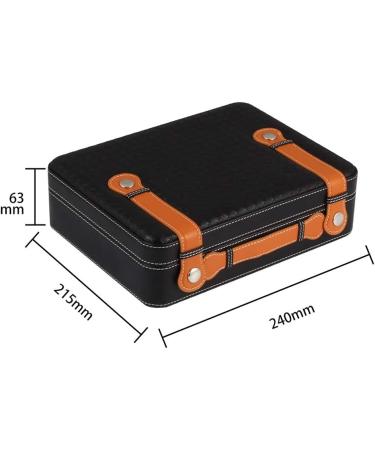 Humidors Cigar Portable Portable Solid Wood Cigar Box Push-Pull Partition Black 24x21.5x6.3cm - Buy Online on GoSupps.com
