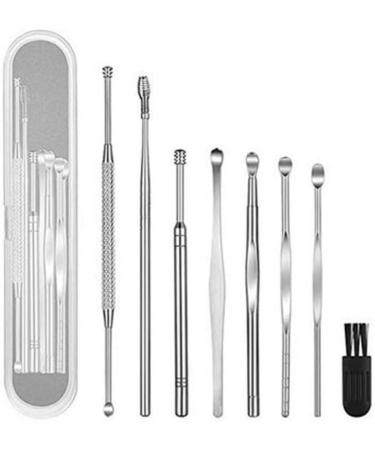 Stainless Steel Ear Cleaner Set - 8pcs for Earwax Removal and Individual Health Care - Buy Online on GoSupps.com