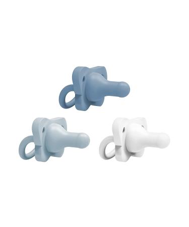 Dr. Brown's HappyPaci 100% Silicone Pacifier 0-6m BPA Free - 3 Pack Variety Pack (Blue/Light Blue/White) - Buy Online on GoSupps.com