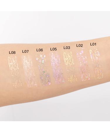 HEXZE Liquid Glitter Eyeshadow - Metallic Sparkle Long-Lasting Waterproof Eye Makeup | 2g L08 - Buy Online on GoSupps.com