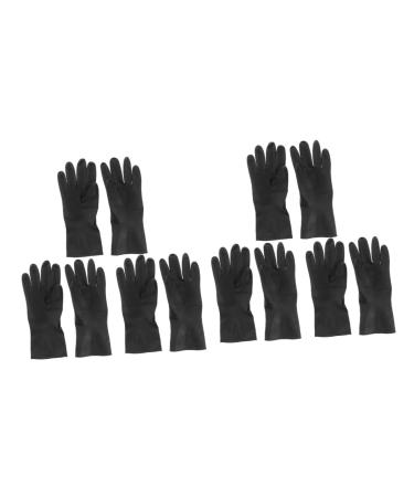 Beaupretty 6 Pairs Hair Dye Glove Mens Glove Rubber Hair Dyeing Gloves Shampoo Black Gloves for Hair Dye Reusable Saline Solution for Piercings Small Mens Tool Belt Dying Particles Man Large