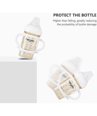 Toyvian 2pcs Silicone Baby Bottle Handles - White Wide Neck Toddler Feeding Bottle Grip for Small Hands - Buy Online on GoSupps.com