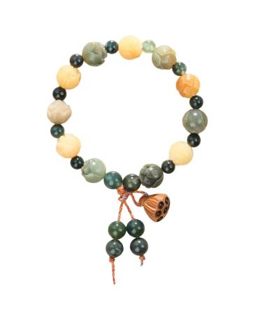 Oralgo's Lotuses Bodhi Hand Chain Unique Flower Pen Brand for Happiness and Wealth adjustable ethnic bracelet jewelry agate style 2