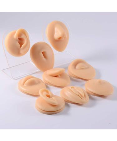 CHUANCI 1PC Soft Silicone Body Part Model Human Ear Mouth Eye Tongue Navel Model Display Puncture Display Simulation for Jewelry Display Teaching Tool (1PC Coffee Color Right Ear) - Buy Online on GoSupps.com