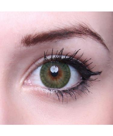 Buy Matlens Trendy Colored Contact Lenses - Starch Green Extra Bella Big Eyes - A83 Circle Lens with Care Kit (0.5 Dioptria 8.7mm) - International Shipping Available - Buy Online on GoSupps.com
