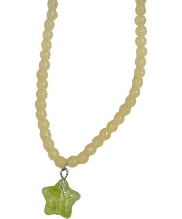Buy Vsilay Fashion Collar Chain Necklace - Y2K Cute Star Pendant & Beaded Choker Jewelry in Yellow - International Shipping Available - Buy Online on GoSupps.com
