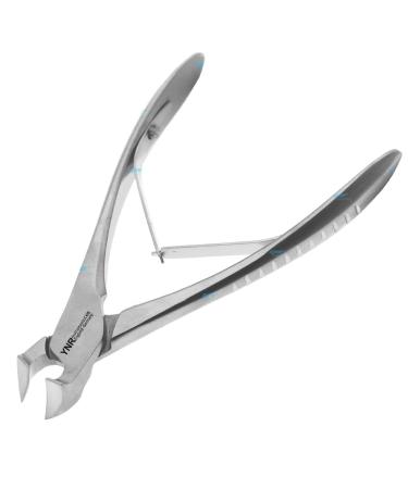 Toenail Clippers by YNR Instruments England Podiatry Tool German Forged Cantilever Head Cutter Nail Nippers to Cut Thick Toe Nails - Hospital Grade - 13cm - Spring