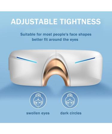 Rechargeable Eye Massage Device - Warmth & Vibration Glasses for Sleep Quality Dark Circles & Swollen Eyes - Buy Online on GoSupps.com