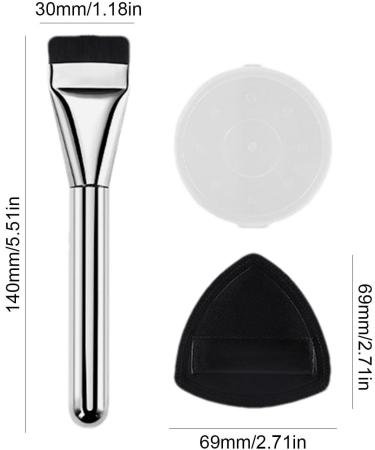 Flat Foundation Brush - Cream Foundation Concealer Brush Cream Concealer Makeup Brush Includes Makeup Sponges Puff for Women - Buy Online on GoSupps.com