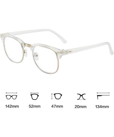 Stylish Myopia Glasses - Diopters -1.00 for Men & Women | Transparent White Frames - Buy Online on GoSupps.com