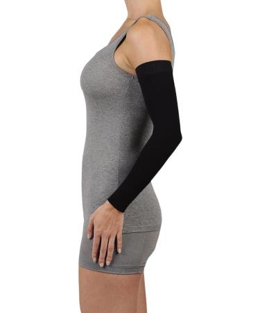 Juzo Soft 2001 Standard Armsleeve for Women - 20-30mmHg Compression Silicone Top Band Size 6 (VI) Black - International Shipping Available - Buy Online on GoSupps.com