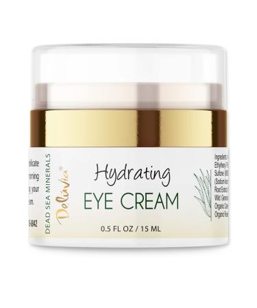 Deluvia Hydrating Under Eye Cream For Dark Circles and Puffiness - Skincare For Dark Circles Under Eye Treatment Products for Women and Men  Eyelid Cream for Dry Eyelids & Under Eye Bags (.5oz)