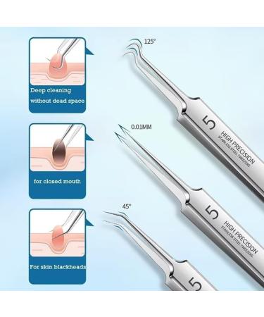 8set Usiveinborn Blackhead Remover Usiveinborn Tweezers Professional Facial Blackhead Remover Tweezers Efficient Tool for Clearing Blackheads Blackhead Extractor Black Head Remover Set for Facial Nose  - Buy Online on GoSupps.com
