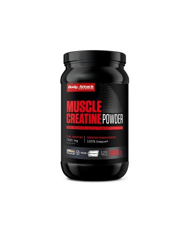 Body Attack Muscle Creatine Powder 1kg / 62 Portations - Made in Germany - Puride Patented Creapure formula to increase quick & maximum strength perfect solubility vegan Creatine 1 kg (1 Pack)