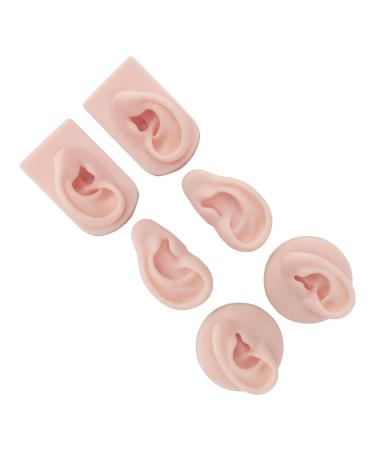 3 Pairs Silicone Ear Model for Piercing Practice & Jewelry Display (Light Skin Color) - Buy Online on GoSupps.com