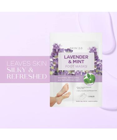 Lavender and Mint Foot Masks Moisturizing Socks - Relieves Swollen & Aching Feet, Removes Odor - 3 Pairs - Buy Online on GoSupps.com