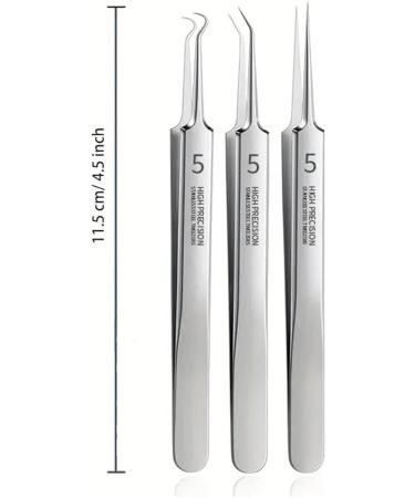Usiveinborn Blackhead Remover Usiveinborn Tweezers Professional Facial Blackhead Remover Tweezers Usiveinborn Facial Blackhead Remover Set 3 Shapes and 5 Sets of Beauty Tool Series(3set) - Buy Online on GoSupps.com
