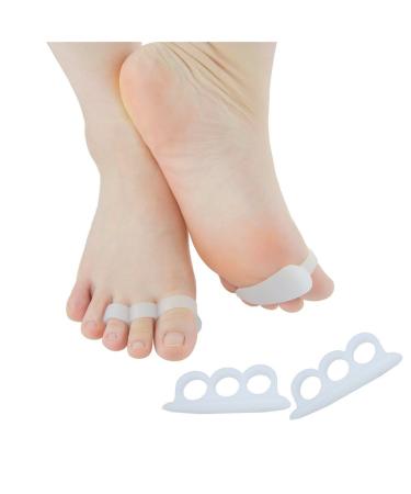 4x Silicone Gel Toe Separator & Hallux Valgus Toe Stretcher - Premium Forefoot Pads for Pain Relief | International Shipping Available - Buy Online on GoSupps.com