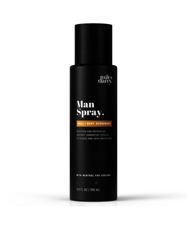 MILES DARCY Man Spray - Body & Ball Deodorant For Men - Protecting & Refreshing Against Odors  Itchiness  Skin Irritations  Chafing & Sweating