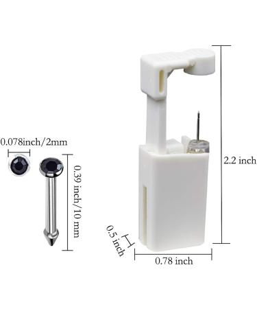 Disposable Nose Piercing Kit - 20G Gun with Rings Set for Women - Black - Buy Online on GoSupps.com