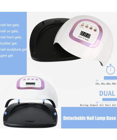 220W UV LED Nail Lamp with 57 Beads, Quick-Drying Gel Curing for Salon Quality Gel Nails - White - Buy Online on GoSupps.com