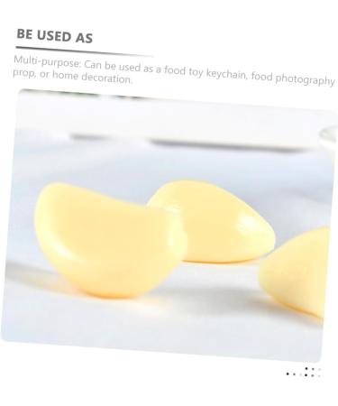 Ciieeo 10pcs Garlic Clove Keychain Fake Vegetable Model Realistic Vegetable Props Food Fridge Magnet - Buy Online on GoSupps.com