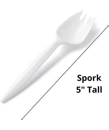 Faithful Supply 250/case Plastic Sporks Sets with Straw and Napkin - Disposable Kid's Lunch Spork Set (250) - Buy Online on GoSupps.com