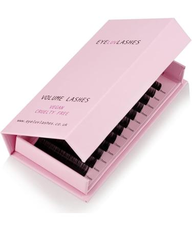 Volume Lash Trays Silk Eyelash Extensions Individual Eyelashes Soft Lightweight Lashes Semi Permanent Eyelashes Eyeluvlashes (C Curl 0.03 16mm Length) C Curl 0.03 16mm Length
