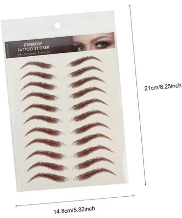 Housoutil 9 Sheets Waterproof Eyebrow Stickers False Eyebrows Dark Brown False Eyebrows Cosmetics 6d Cejas 21x14.7cm Brown - Buy Online on GoSupps.com