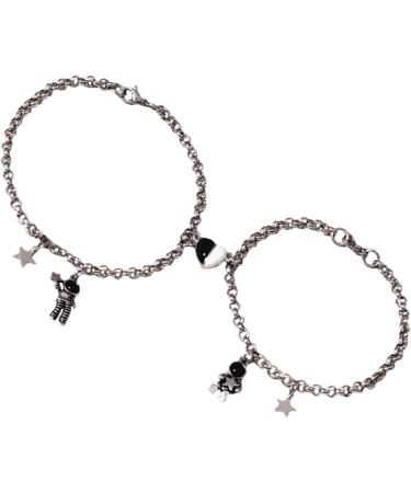 Zerodeko 5 Pairs Astronaut Bracelet Wrist Bracelet Wrist Decoration Couple Matching Bracelet for Couples Couple Wrist Jewelries Miss Stainless Steel Wristband Adjustable - Buy Online on GoSupps.com