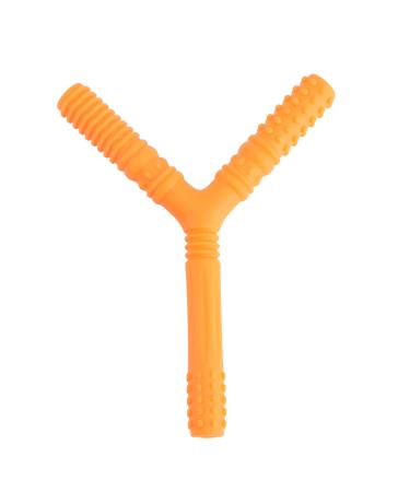 NUOBESTY Y Shape Silicone Hollow Teether Teething Toy  BPA Free Silicone Chewing Toy with Granule for Baby