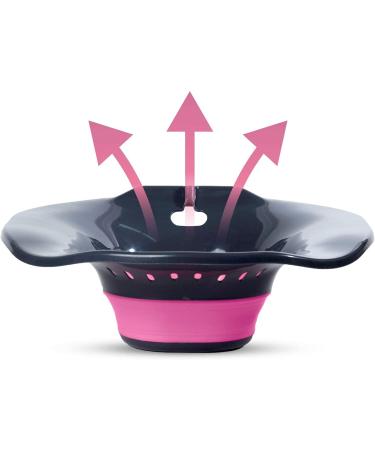 Peach Care Collapsible Sitz Bath Seat & Yoni Steam Herbs - Over Toilet Vaginal Bowl Steamer for Hemorrhoids & Postpartum Care - White Pink & Black - Buy Online on GoSupps.com